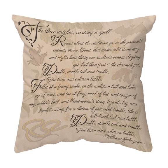 Throw Pillow Macbeth Spell