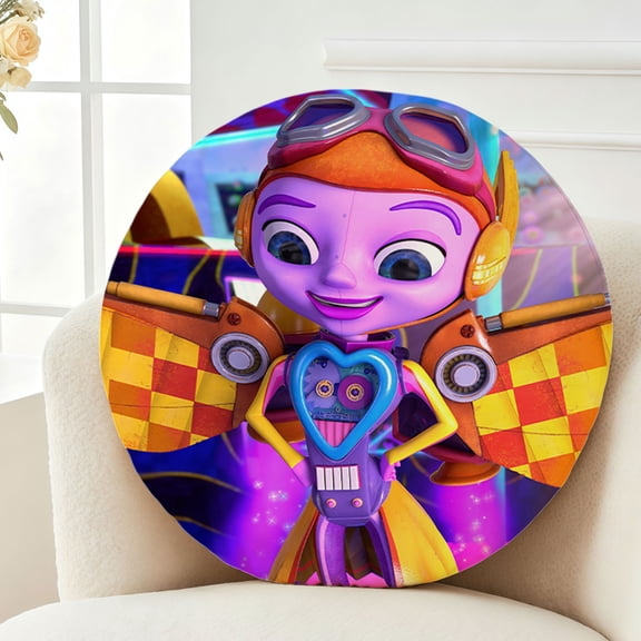 Throw Pillow Motown Magic Plush Decor Gift Decorative Fluffy Stuffy Round Birthday 13.8in