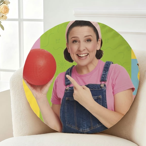 Throw Pillow Ms Rachel Plush Decor Gift Decorative Fluffy Stuffy Round Birthday 13.8in