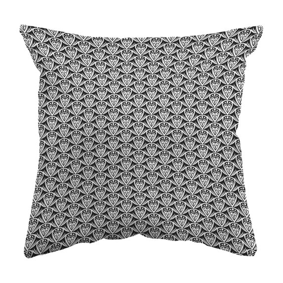 Throw Pillow Patterned Drop Colored