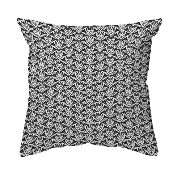 Throw Pillow Patterned Drop Colored