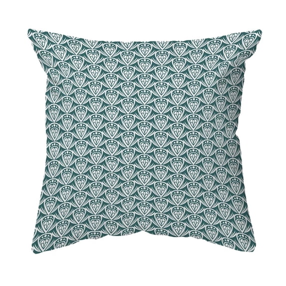 Throw Pillow Patterned Drop Colored