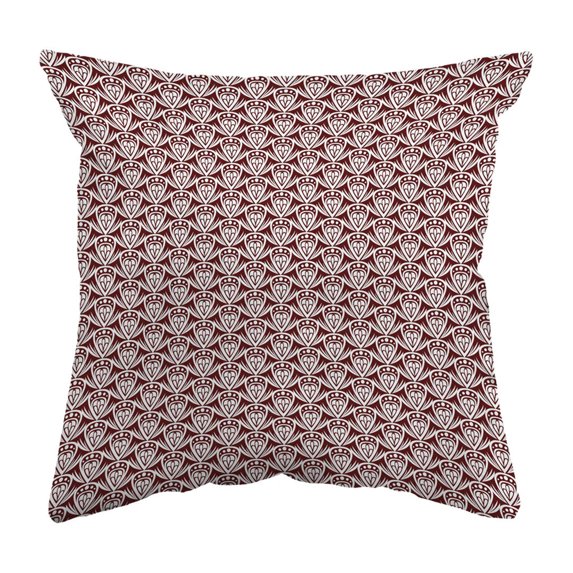 Throw Pillow Patterned Drop Colored