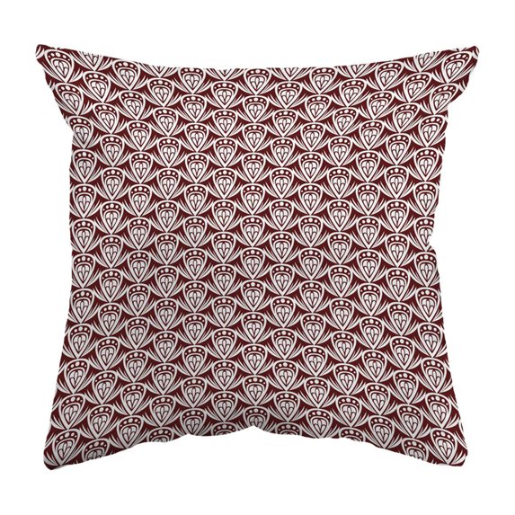 Throw Pillow Patterned Drop Colored