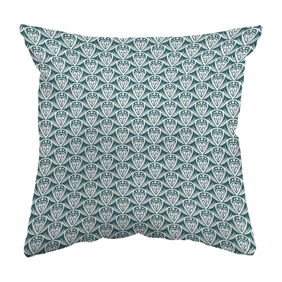Throw Pillow Patterned Drop Colored
