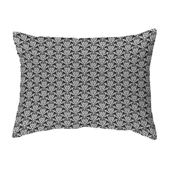 Throw Pillow Patterned Drop Colored
