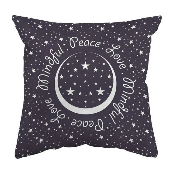 Throw Pillow Peace.Love.Mindful Colored