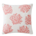 thumbnail image 1 of Throw Pillow Soft Cotton with Zipper Closure, Tropical Design, Ideal for Bed or Couch, 20" x 20", Coral Island Orange, 1 of 6