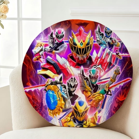 Throw Pillow Special effects Power Plush Ranger Plush Decor Gift Decorative Fluffy Stuffy Round Birthday 13.8in