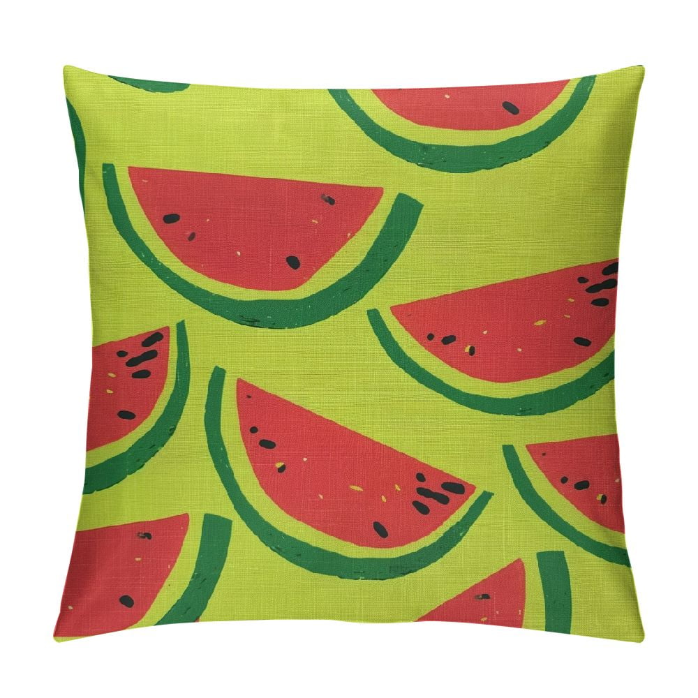 Throw Pillow Sweet Watermelon Summer Fruit Pillow Case Hello Summer ...