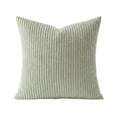 thumbnail image 1 of Throw Pillows Boho, 18X18 In, Corduroy Striped Texture, Couch Pillows Covers, Light Sage, 1 Pc, Decor Living Room, Decoration for Living Room, 1 of 7