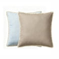 thumbnail image 1 of Throw Pillows for Couch Outdoor Pillows Set of 2, 18x18 inch Decorative Cushion with Tassel, Farmhouse Square Cushion for Indoor Living Room Indoor Couch Bed or Outdoor Porch Patio, Blue,Khaki, 1 of 10