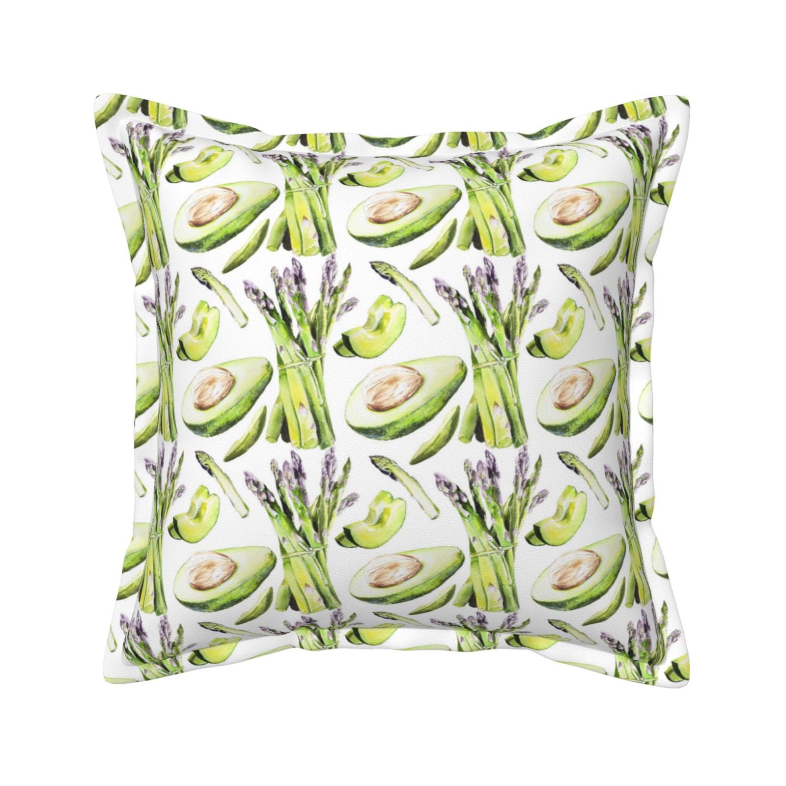 Throw Pillows Covers, avocado Asparagus Faux Leather Decorative Throw