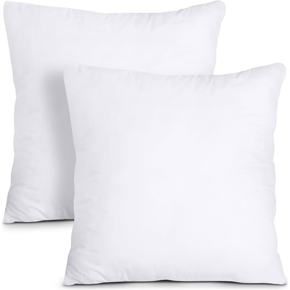 18 X 18 Throw Pillows Cotton Insert Set of 2, Soft Fluffy Square, 2026 Indoor Decorative Pillow Insert for Living Room Sofa, Couch, or Bed