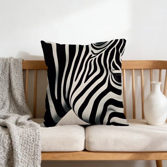 Throw Pillows for Couch, Cottons Linen Cushion Cover Sofa Pillow For Living Room Office Or Model Unit Lumbar Support Cushion Horse-Print Pillowcase