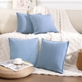 thumbnail image 1 of Throw Pillows for Couch Set of 4, Yamaziot 18" x 18" Decorative Pillow Accent Cushion for Sofa Bed Living Room, Solid Gray Blue Chenille, 1 of 9