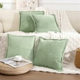 thumbnail image 1 of Throw Pillows for Couch, Yamaziot 18" x 18" Decorative Pillow Accent Cushion for Sofa Bed Living Room, Green Corduroy, 4 Pack, 1 of 9