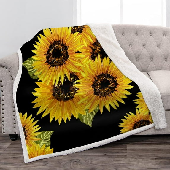 Throw Sherpa Blanket Soft Comfort Cozy Bed Couch Blanket Plush Microfiber 50"x60"