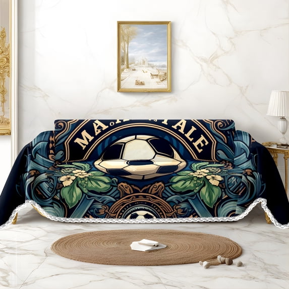 Throw Sofa Cover Soft Washable Decorative Couch Covers for 3 Cushion with Tassels Furniture Protector for Pets and Kids 71x102in