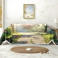 thumbnail image 1 of Throw Sofa Cover Soft Washable Decorative Couch Covers for 3 Cushion with Tassels Furniture Protector for Pets and Kids 71x91in, 1 of 5