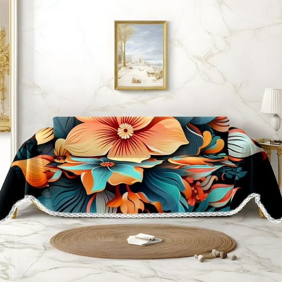 Throw Sofa Cover Soft Washable Decorative Couch Covers for 3 Cushion with Tassels Furniture Protector for Pets and Kids 71x91in