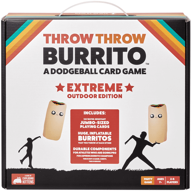 Throw Throw Burrito Extreme Outdoor Edition Party Game by Exploding