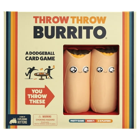 Throw Throw Burrito by Exploding Kittens a Dodgeball Party Game, Ages 7 and up, 2-6 Players