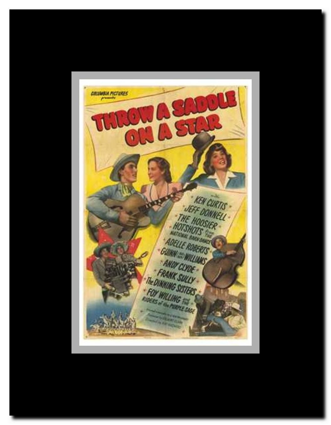 Throw a Saddle on a Star Framed Movie Poster