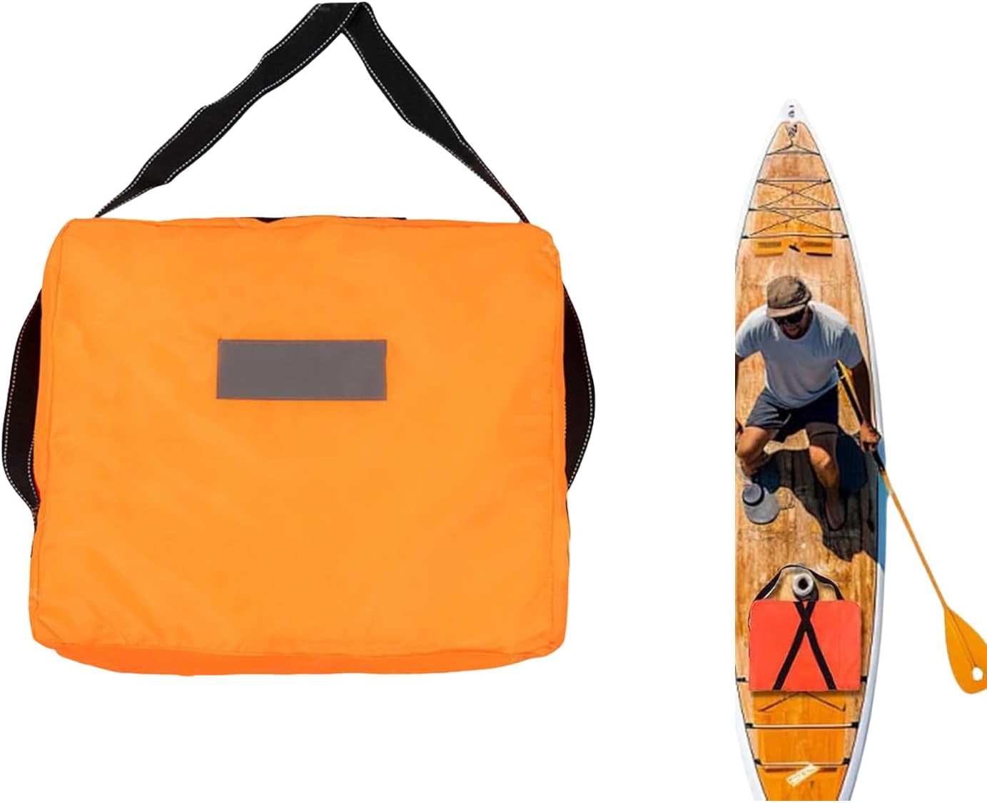 Throwable Boat Flotation Cushion, Waterproof Nylon Foam Seat Pad, Emergency Rescue Life Preserver for Kayak Canoe Swimming Safety (1 PC, Yellow)