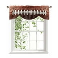thumbnail image 1 of Throwback Football Tie Up Valances Curtain, Adjustable Kitchen Vintage American Football Sports Rugby Valances for Windows Decor, Rod Pocket Short Curtains Set for Bedroom/Bathroom, 54"x18", 1 of 8