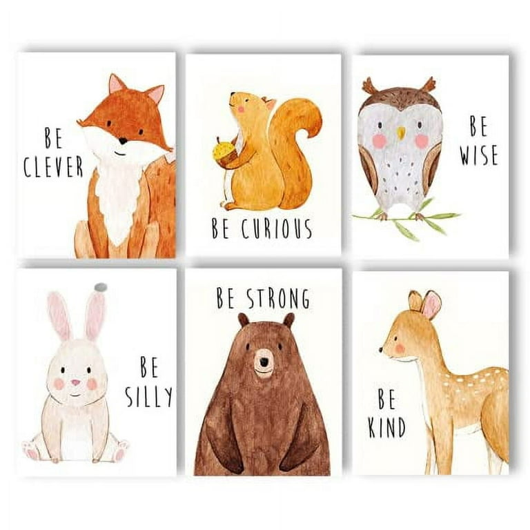Throwback Traits Woodland Nursery Decor Baby Room Decor Animal Pictures for Nursery Woodland Decor Baby Wall Decor Nursery Wall Decor Nursery