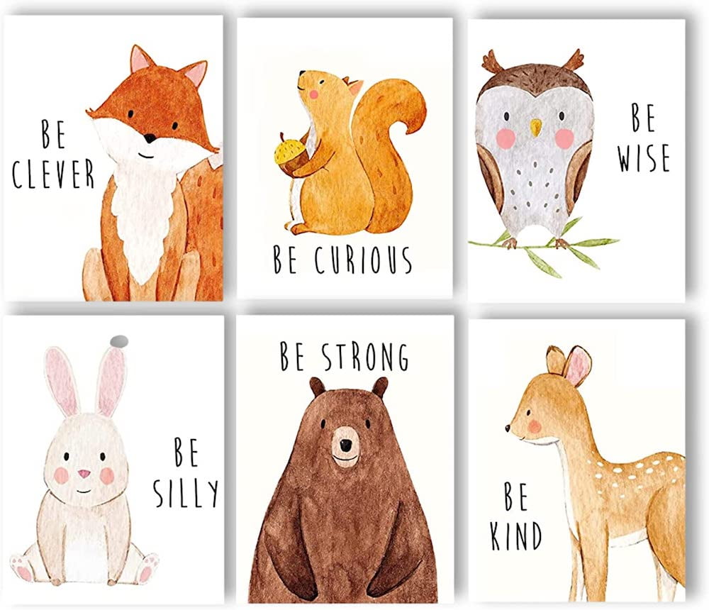 Throwback Traits Woodland Nursery Decor Set of 6 Baby Room