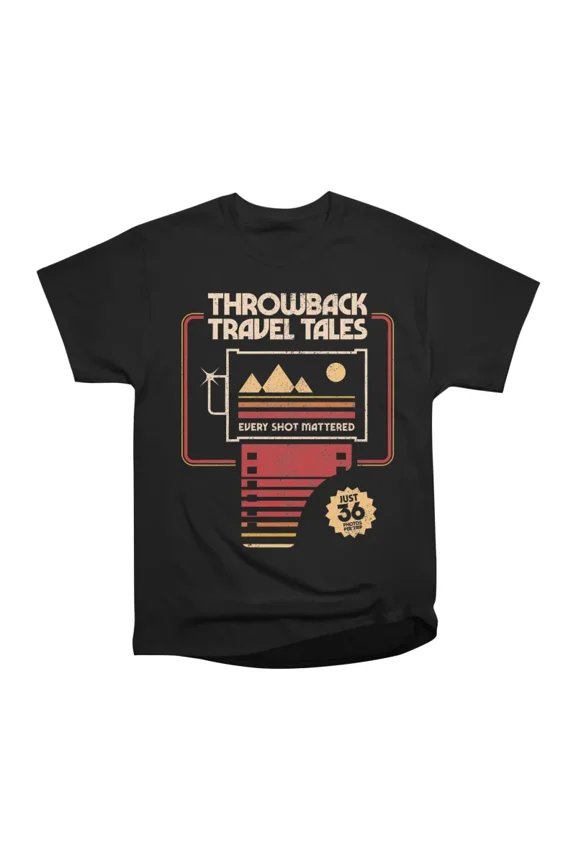 Throwback Travel Tales T-Shirt Tee Gift For Him Merch For Her Apparel For Friend