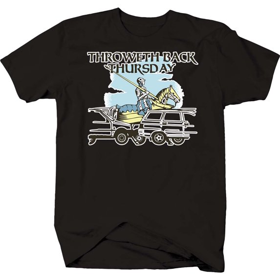 Throweth Back Thursday Tshirt Small Black