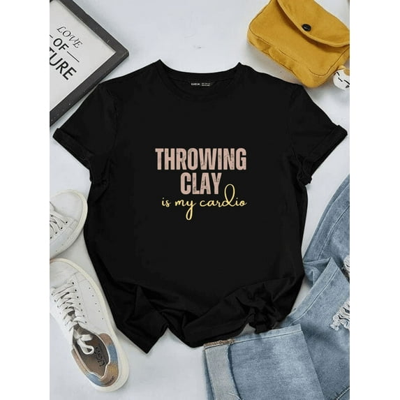 Throwing Clay Creative Hobby Graphic Unisex T-Shirt, for men & women, up to size 5XL