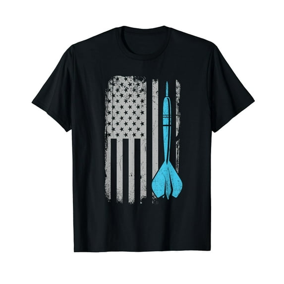 Throwing Darts - Vintage USA American Flag for Dart Players T-Shirt