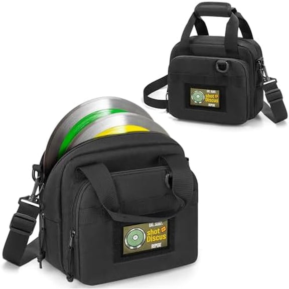 Throwing Discus bag with Padded Protection, 2 Discus Carrier Bag with Portable Handle and Detachable Shoulder Strap for Men and Women$$Sport & Recreation Other