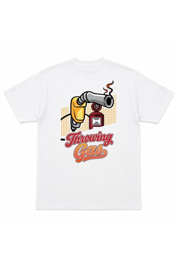 Throwing Gas Graphic Tee – Retro Gas Pump Print Unisex T-Shirt, Sizes S–4XL
