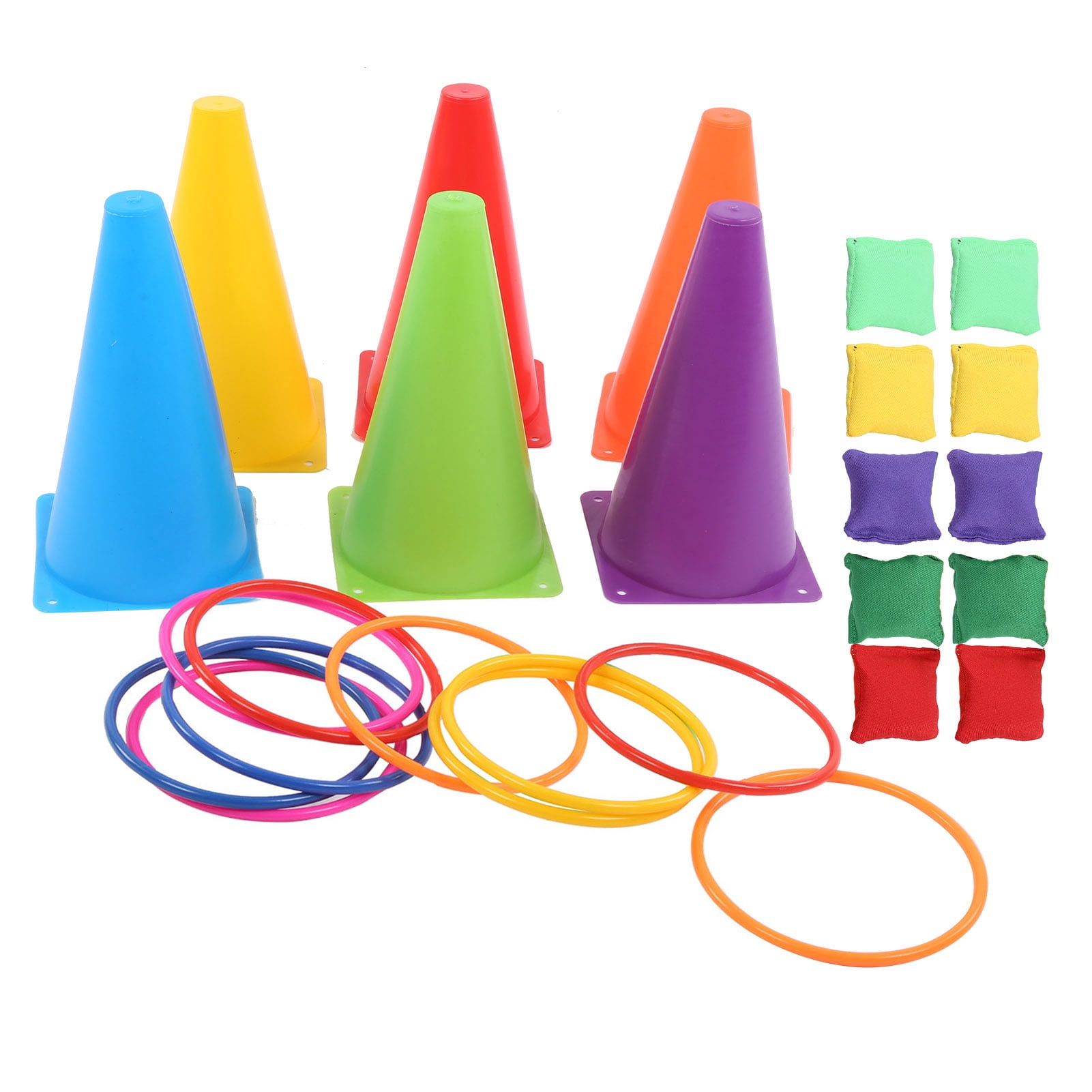 Throwing Toy, 3 In 1 PE Throwing Toy Colorful Throwing Toss Game Set