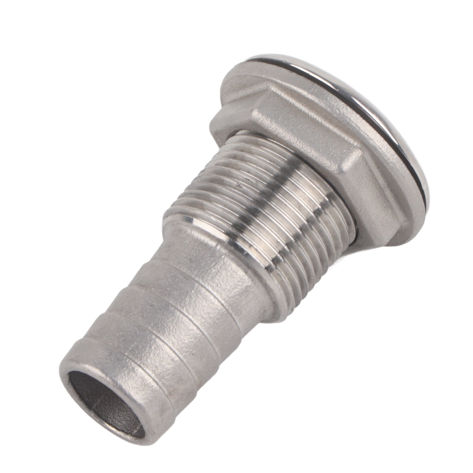 Thru Drain Connector, ThruHull Boat Threaded Fitting Hose Barb Hose
