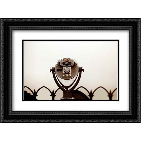 Thru The Viewfinder 2x Matted 24x18 Black Ornate Framed Art Print by Telik, Tracey
