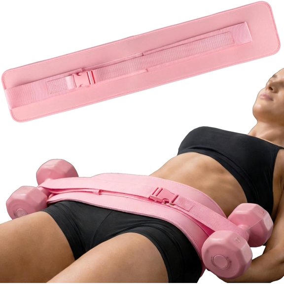 Thrust Belt for Dumbbells, Kettlebells & Plates, Adjustable Booty Belt with Slip-Resistant Padding, Comfortable Glute Bridge Weight Belt for  & Gym Workouts