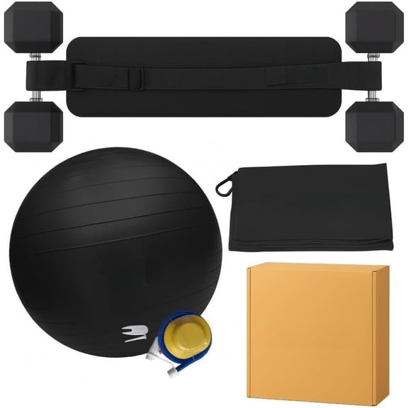 Thrust Belt for Dumbbells - Booty Trainer & Glute Workout Equipment - Booty Belt for Thrust - Yoga Ball - Towel - at Gym Essentials for Women