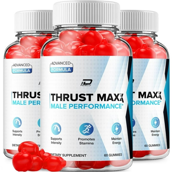 Thrust Maxx Gummies for Men  ThrustMaxx Male Gummy All-Natural Reviews, 3 Pack, 180 Gummies