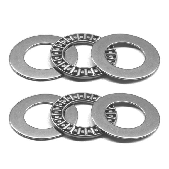 Thrust Needle Roller Bearing and Washer Set AXK2035 + 2AS, Small Durable Lawn Mower Tractor Steering Spindle Bearings 2 PCS