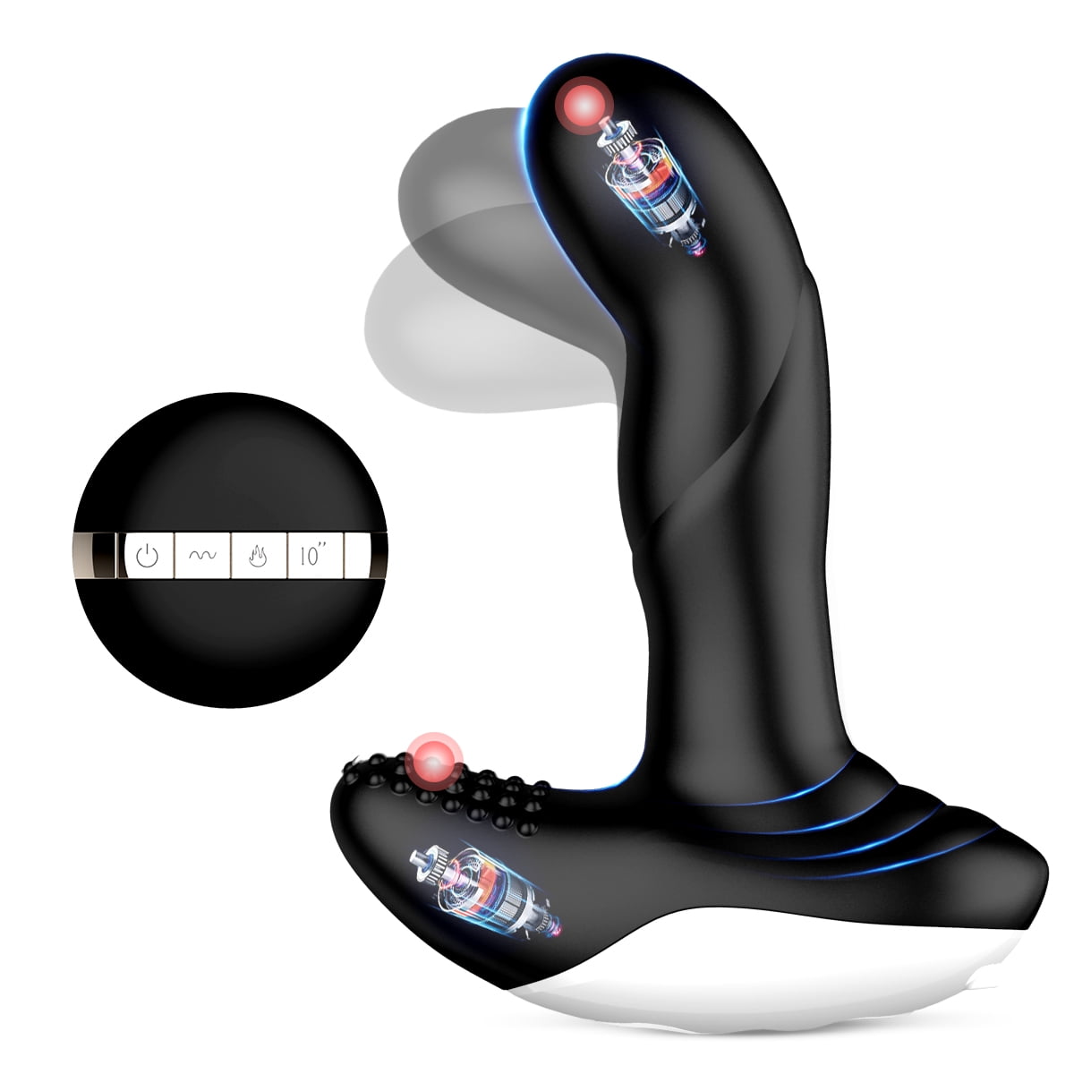 Thrusting Anal Vibrator Prostate Massager Anal Plug, Vibrating Male Anal Sex Toys for Men Women Couples Adult Sex Pleasure, Remote Control Anal Toy Vibrator with 7 Vibration and 3 Wiggle Modes picture image