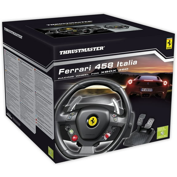 Pre-Owned Thrustmaster, Ferrari 458 Racing Wheel, Xbox 360, Black, 4460094