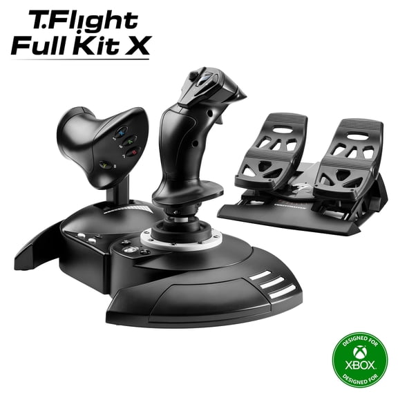Thrustmaster T-Flight Full Kit, HOTAS Stick, Throttle and Rudder Pedals - PC & Xbox X|S