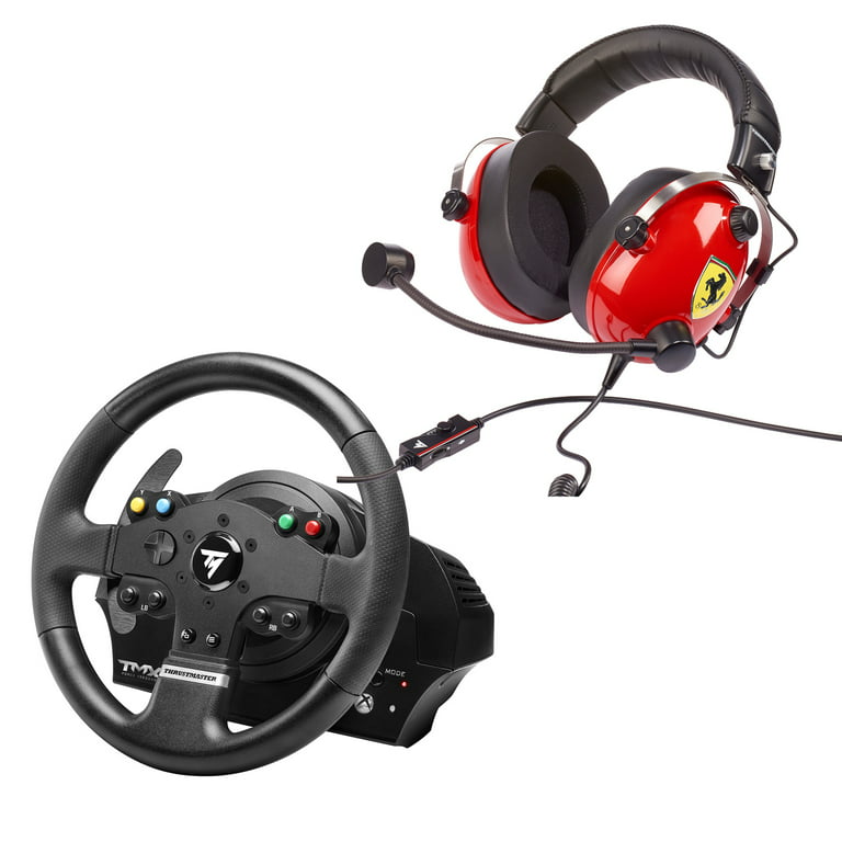Thrustmaster, T.Racing Scuderia Ferrari 02335 + & Xbox TMX Black, Red Wheel, One, Headset
