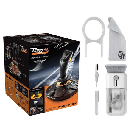 Pre-Owned Thrustmaster - T16000M FCS Flight Control System for PC With Cleaning Electric kit Bolt Axtion Bundle Used